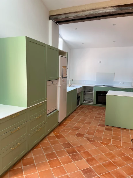 Création d'une cuisine aménagée sur mesure bois menuiserie en vendée